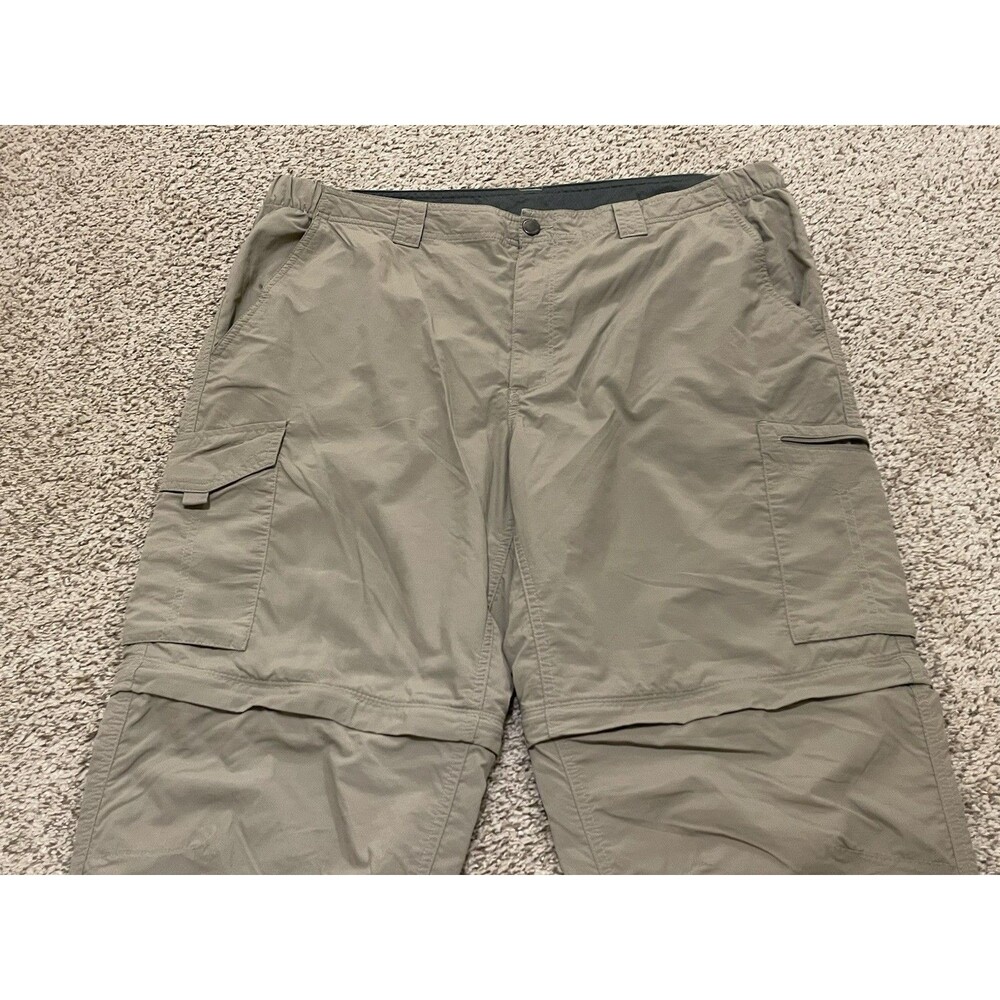 Columbia Omni-Shade Convertible Pants Men's Size 40x30 Tan Nylon Fishing Camp - Picture 2 of 7